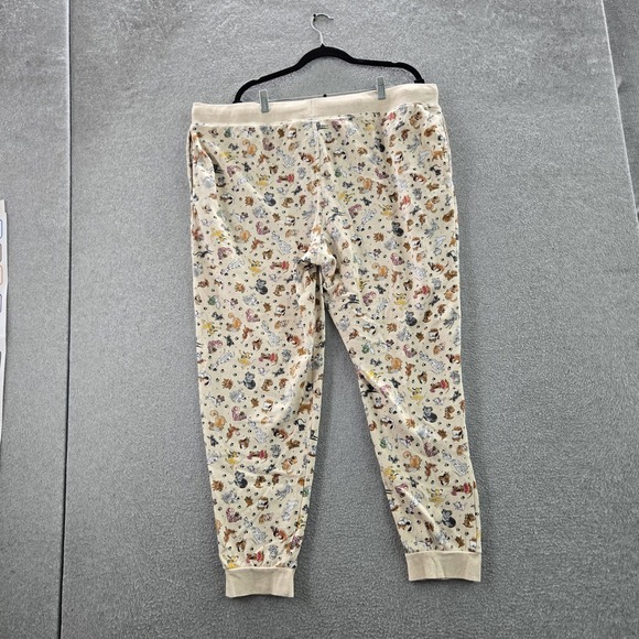 Disney Women Sleepwear XXXL Beige Graphic Print Characters Pajama Pants - Picture 10 of 10
